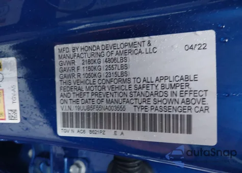 2022 Acura Tlx A-Spec Package z USA, uszkodzony, nr VIN 19UUB5F55NA003555